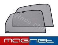 Renault Scenic (2003-2009) комплект бескрепёжныx защитных экранов Chiko magnet, задние боковые (Стандарт)