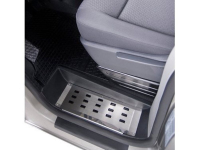 Fiat Doblo Cargo Maxi (10-) накладка на внутреннюю пластиковую ступеньку (алюминий), к-кт 2шт.